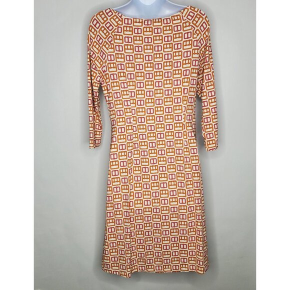 J. McLaughlin Women Catalina Cloth Colorful Geometric Dress Size S 3/4 Sleeve - Picture 2 of 9